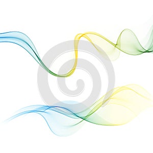 Vector Abstract spectrum curved lines background. Brochure and site design. Colorful wave.
