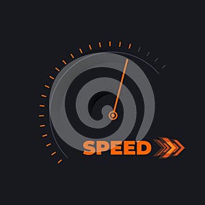 Vector abstract speedometer concept template