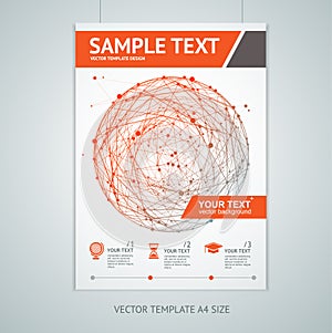 Vector abstract sphere brochure design templates