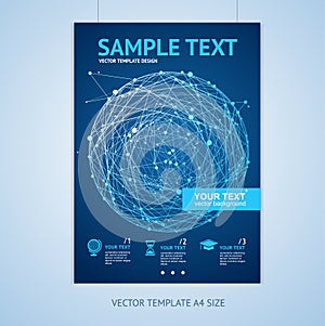 Vector abstract sphere brochure design templates