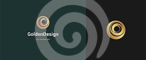 Vector abstract sphere logo emblem design elegant modern minimal style vector illustration.