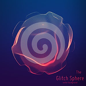 Vector abstract sphere of particles, points array. Futuristic vector illustration. Technology digital splash or