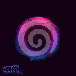 Vector abstract sphere of particles, points array. Futuristic vector illustration. Technology digital splash or