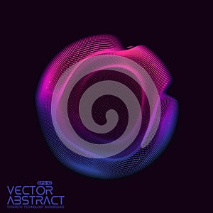 Vector abstract sphere of particles, points array. Futuristic vector illustration. Technology digital splash or