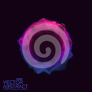 Vector abstract sphere of particles, points array. Futuristic vector illustration. Technology digital splash or