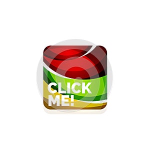 Vector abstract square button template