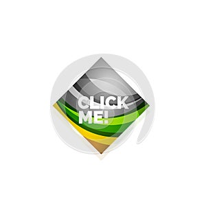 Vector abstract square button template