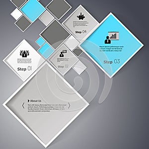 Vector abstract squares background illustration / infographic template with place for your content