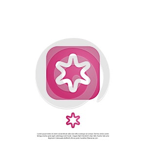 Vector abstract starfish logo icon