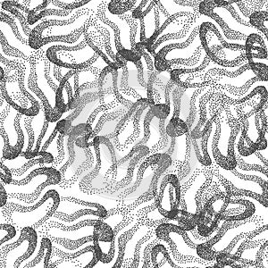 Vector Abstract Stippled Weird Seamless Pattern