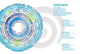 Vector abstract tech pattern template for leaflet background