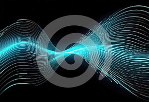 Vector abstract technology, light neon digital lines for artificial intelligence technology concept,