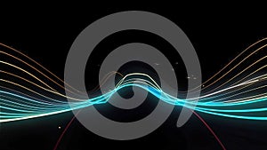Vector abstract technology, light neon digital lines for artificial intelligence technology concept,