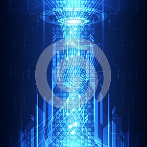 Vector abstract telecoms future technology, illustration background