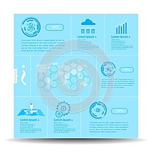 Vector abstract template infographic and icon science innovation concept