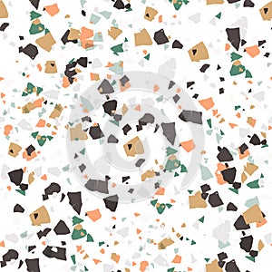 Vector abstract terazzo seamless pattern.