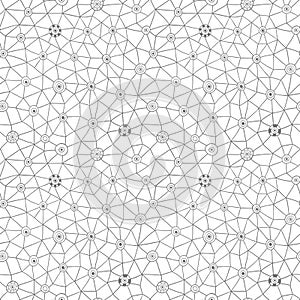 Vector abstract triangles pattern, honeycomb grid handdrawn backdrop