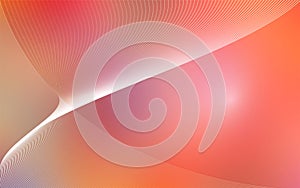 Vector Abstract Twisted Lines Mesh Texture in Blurred Orange and Pink Gradient Background