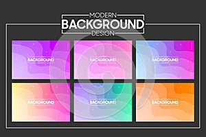 Vector abstract wave line colorful landing page flat background vector design