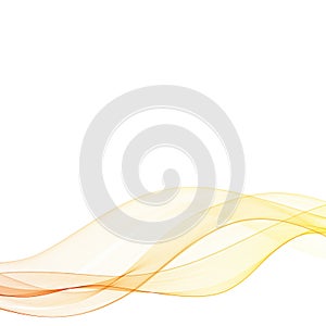 Vector of abstract wave lines gold flowing isolated on white background for design elements or separator in concept of