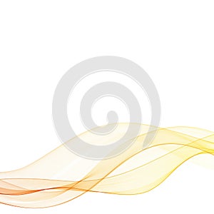 Vector of abstract wave lines gold flowing isolated on white background for design elements or separator in concept of luxury