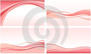 Vector abstract wave soft red backgrounds