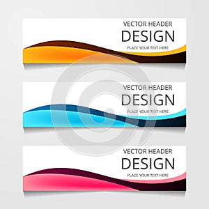 Vector abstract web banner design template. Collection of web banner template. Abstract geometric web design banner template. photo