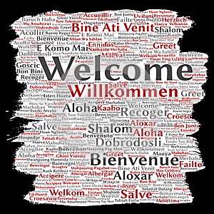 Vector abstract welcome greeting international