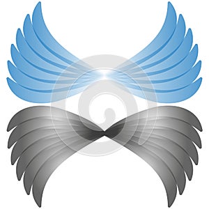 vector abstract wing flying logo company emblem