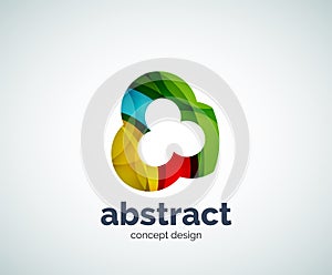 Vector abstruse shape logo template