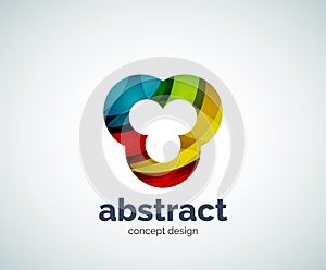 Vector abstruse shape logo template