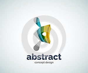 Vector abstruse shape logo template