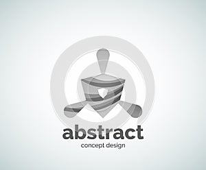 Vector abstruse shape logo template