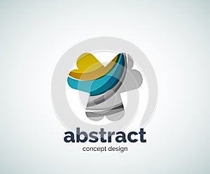 Vector abstruse shape logo template