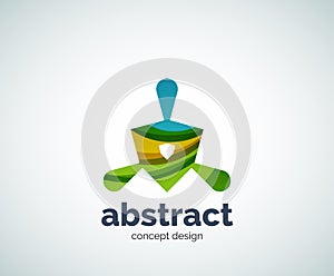 Vector abstruse shape logo template