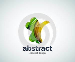 Vector abstruse shape logo template