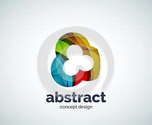 Vector abstruse shape logo template