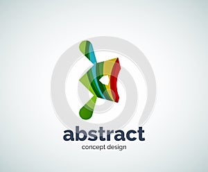 Vector abstruse shape logo template