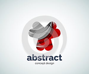 Vector abstruse shape logo template