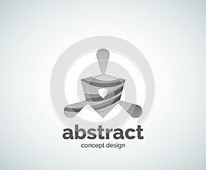 Vector abstruse shape logo template photo