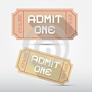 Vector Admit One Ticket Illustration