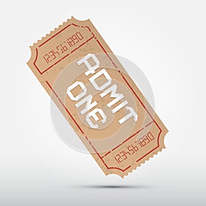 Vector Admit One Ticket Illustration