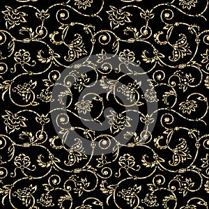 Vector aged ornamental background.