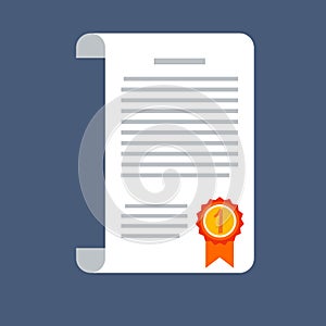 Vector agreement icon in flat style