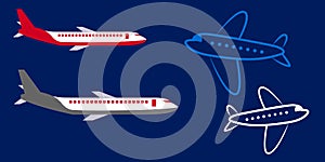 Vector airplane Icon photo