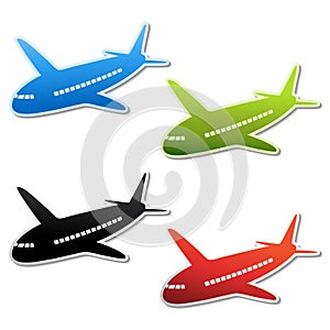 vector airplane stickers