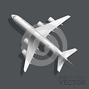 Vector Airplane Top View photo