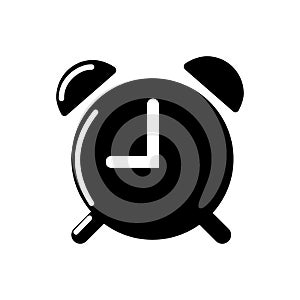 Vector Alarm clock icon on white background. Notifications when the specified time is reached