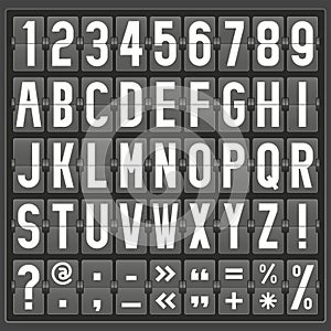 Vector alphabet of mechanical panel