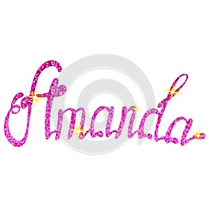 Amanda name lettering tinsels photo